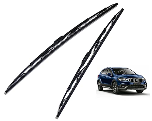 Image of Euro Care Metal Type Wiper Blade Compatibility with Maruti Suzuki S-Cross New Windshield Car Wiper Blade Size D-26,P-14
