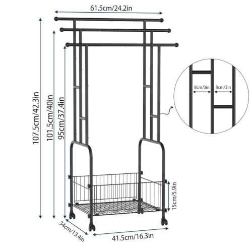 50% Off 42-Inch 3-Tier Rolling Bathroom Towel Rack - Image 2
