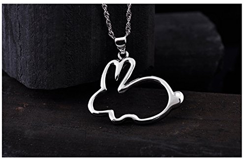 Paialco 925 Sterling Silver Cute Bunny Rabbit Pendant Necklace2