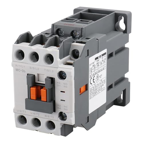Baomain 3 Pole Magnetic Contactor, 25A Ith 24V DC Coil, 1NO1NC Auxiliary Contact, DIN Rail Mount, UL Certified (9b-24VDC)