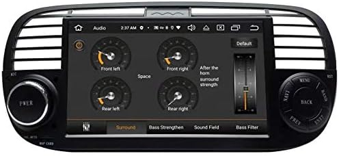Audio equalizer and sound field settings interface.