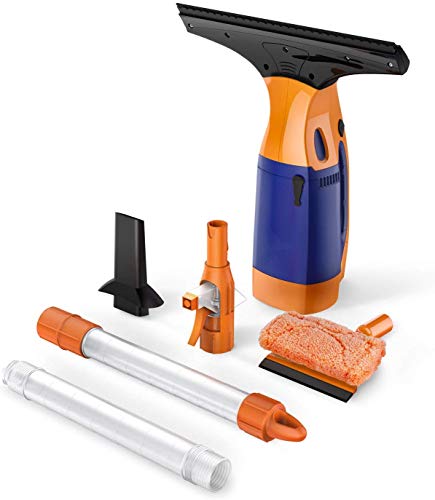 BESTEK Telescopic Window Vacuum Cleaner, Cordless Window Cleaning Rechargeable Tool Kit Handheld Vac