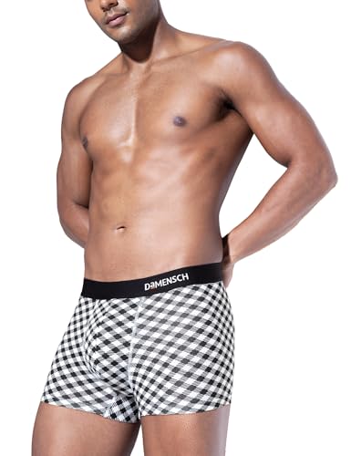 Image of DAMENSCH Men's Regular Fit Printed Trunks Underwear | Supima, Modal Fabric, Anti-Bacterial and Microfibre Waistband