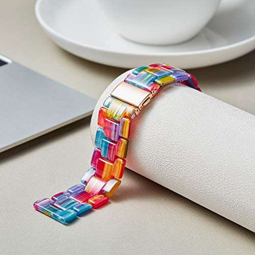 BINLUN Resin Watch Bands Replacement Watch Straps for Men Women 14 Colors Watchbands Lightweight 12/14/16/18/20/22mm Wrist Bands Fashion Skin-Friendly Smart Watch Bracelets - Image 4