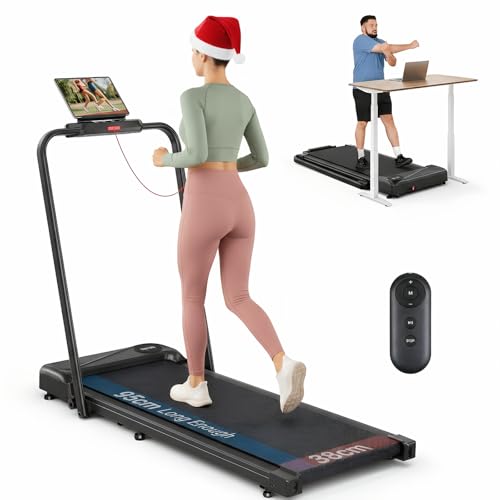 THERUN Laufband für Zuhause Klappbar, Walking Pad Leise mit Handlauf&LED-Anzeige, Treadmill bis 10 km/h,Doppelte Stoßdämpfung Laufband Schreibtisch für Zuhause&Büro, Keine Montage Erforderlich THERUN Laufband für Zuhause Klappbar, Walking Pad Leise mit Handlauf&LED-Anzeige, Treadmill bis 10 km/h,Doppelte Stoßdämpfung Laufband Schreibtisch für Zuhause&Büro, Keine Montage Erforderlich