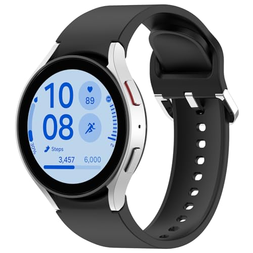 Bracelet Galaxy Watch FE silicone noir Disscool pour sport et bureau