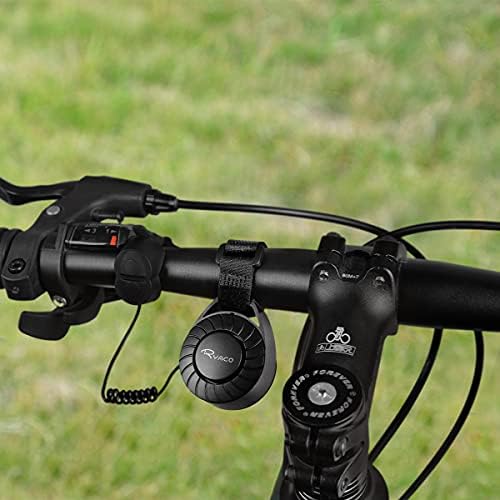 RYACO Electronic Bike Bell, Waterproof Bicycle Horn, 5 Sound Modes 3 Volume Adjustment, Easy to install, Suitable for mountain Bikes, road Bikes, Children's bikes