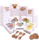 Moukiween 32 PCS White Soap Boxes for Homemade Soap, 3.54 X 2.36 X 1.18 Inch Soap Packaging Gift ...