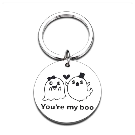 GGOJAGST Presentes engraçados de Natal para marido para ele, para ela, Halloween, boo, chaveiro para casais, coisas fofas, boo, cesta para adultos, presentes de Dia dos Namorados para namorado,