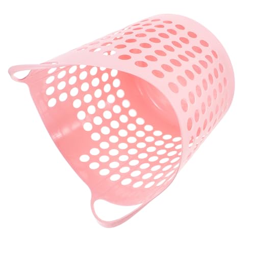Hemobllo Cesto Ropa Sucia Grande con Asa Portátil y Diseño Hueco para Mejor Ventilación Cesta Plástica para Baño y Lavandería Organizador y Fácil de Transportar