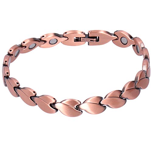 Preisvergleich Produktbild Kupfer Magnetarmband, Schmerzlinderung Liebe Herz Starker Magnet Schmuck Zubehör Geschenke Handwerk