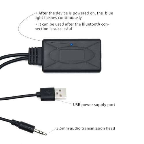 bluetooth bose sounddock, 30PIN Portable Wireless Bluetooth5.0 Audio Receiver Compatible for A2DP Stereo Transmitter Adaptor ABS Black Bluetooth OS
