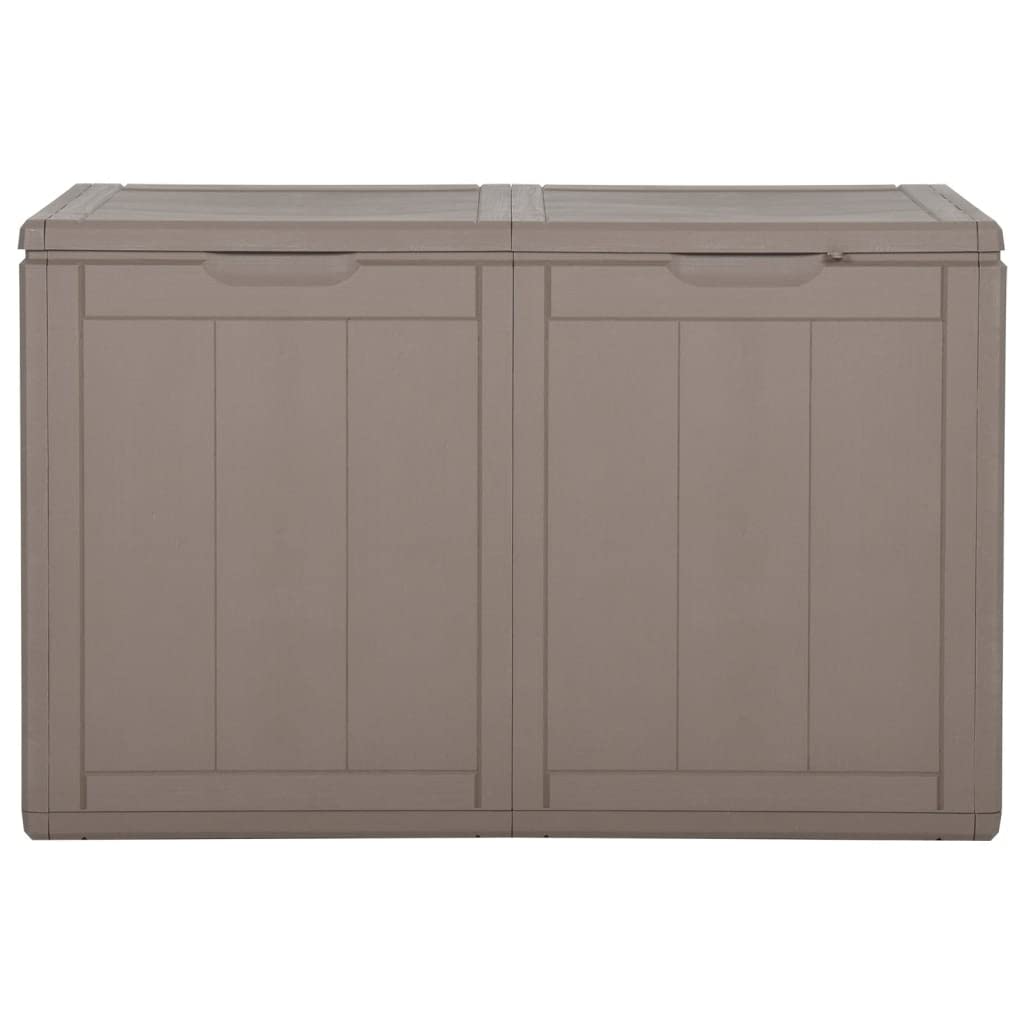 Homiuse Coffre de Rangement Extérieur et Intérieur - Boîte de Jardin en PP Rotin Marron - 80,5x44,5x51 cm