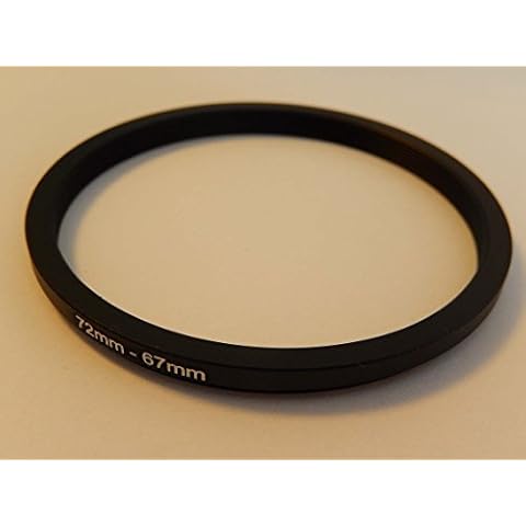 vhbw Step-Down-Ring Adapter von 72 mm auf 67 mm für Kamera Objektiv - Filteradapter, Metall, Schwarz Cover