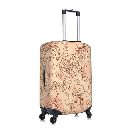 Travel Luggage Cover Spandex Suitcase Protector Bag,Abstract Simple Style Dust-Proof Fits 18-32 Inch Luggage, Baggage Covers For Kid And Adult,Small3