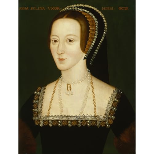 Portrait d'Anne Boleyn Toile Grand Format Salon Ambiance Manoir