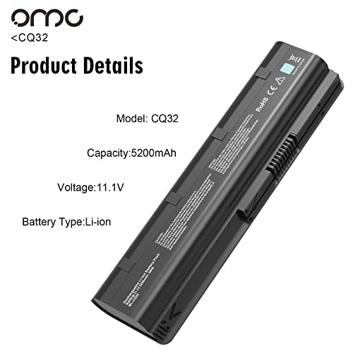 Hp Mu06 Battery Compatible With Hp 2000 Notebook Pc 2000-2B19Wm 2000-2C29Wm 2000-2B09Wm 2000-369Wm 2000-365Dx 2000-329Wm 2000-2C29Nr 2000-2D19Wm 2000-299Wm Mu09 Cq42 Cq62[11.1V;5200Mah/58Wh;6-Cell] #TOP2