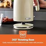 Geepas 2 Slice Bread Toaster & 1.7L Cordless Electric Kettle Combo Set – 1750W Toastie Machine with 7 Browning Control - 3000W Kettle with Auto Shut Off & Boil Dry Protection, Cream - Image 6
