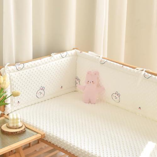 Protector de Cuna para Bebé, Protector Cuna, Protector de Cuna,Parachoques, Protector Cuna Acolchado, Cuna de ProteccióN de Cuna Cubierta, Chichonera Bebe,No06,180cm