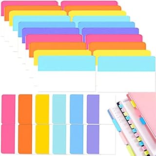 600 PCS Sticky Index Tabs,1,2 Inch File Tabs Flags,Colored Page Markers Self Adhesive for Books,Paper,Notebooks(2 Size)