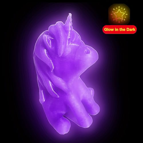 Image of RepRapper Glow in the Dark Purple PLA Filament 1.75mm (+- 0.03mm) 2.2lb (1kg) for 3D Printer, Phosphorescent Glow PLA Purple Color