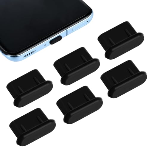 Image of DClub USB C Port Dust Protection Plugs, 6 Pcs Type C Silicone Dust Covers Phone Type-C Port Protective Caps Anti Dust Charging Plug Protectors Silicone Case Compatible with Laptop Smartphones
