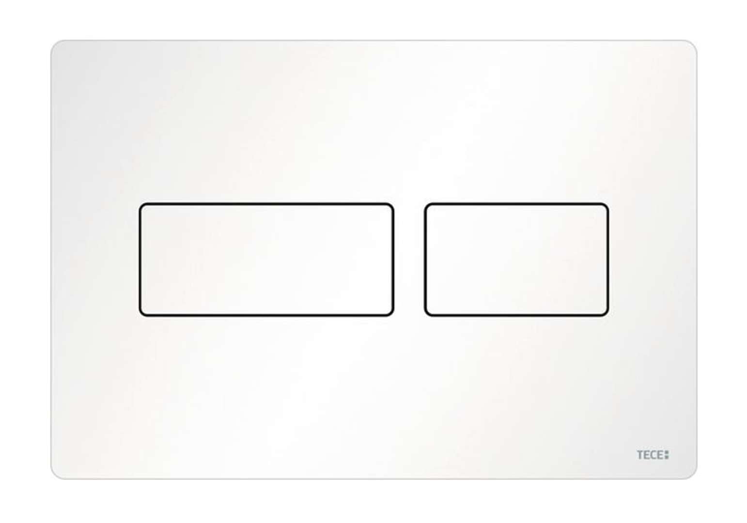 Tece Matte White Tecesolid 9240433 Toilet Flush Plate Stainless Steel For Dual Flush Technology Matt White
