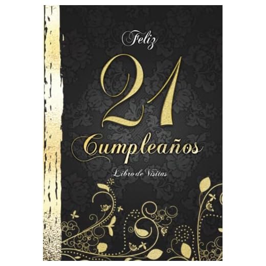 Feliz 21 Cumpleaños Libro de Visitas: Elegante Encuadernación en Oro y Negro I Para 60 personas I Para Deseos escritos y las Fotos más bellas I Detti e Poesie di Familiari e Amici