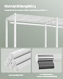 SONGMICS Armario de Ropa, Armario de Metal con Estantes Ajustables, Barras para Colgar y Ganchos, Duradero, Perchero Separable, Blanco Nube LGR431W01 - 9