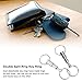 2PCS Quick Release Detachable Pull Apart Keychain, Spring Split Snap Separate Double Key Annulus Lock Valet Keys Flashlights DIY Crafts Accessories