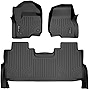 MAXLINER Floor Mats 2 Row Liner Set Black Compatible with 2017-2022 Ford F-250/F-350 Super Duty Crew Cab with 1st Row Bucket Seats