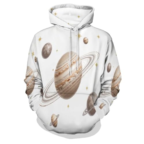 Sweat à capuche aquarelle planète pour vos sorties urbaines tendance Harajuku