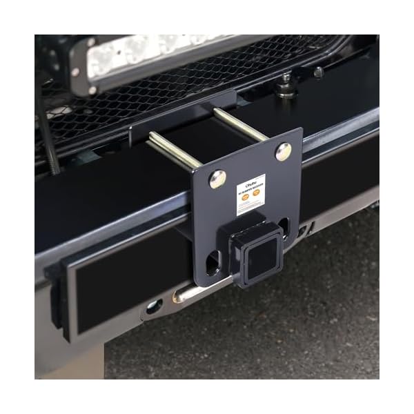 Ohuhu RV Bumper Hitch 2" Receiver Adapter with Hitch Pin & Hitch Cover