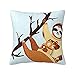 Housse De Coussin Hipster drôle Paresseux Suspendu Taies d'oreiller Décoratives Coussin Canapé pour Canapé Maison Salon Chambre Décoration D'Intérieur, 45x45 cm
