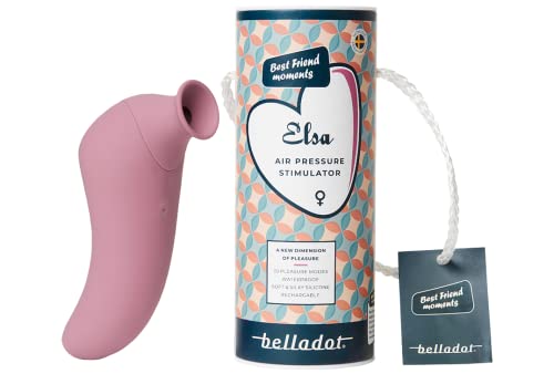 Belladot Elsa Luftdruck- & Vibrations-Klitorisstimulator - 10 Luftdruck- & 10 Vibrationsmodi - Ergonomisch, Wiederaufladbar & Hautfreundliches Silikon