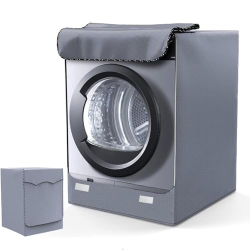 WISCLASS Funda Lavadora Exterior Impermeable,Evitan Polvo Funda Lavadora Carga Frontal,Fundas Para Lavadoras/Secadora Protector Solar,60×53×85cm
