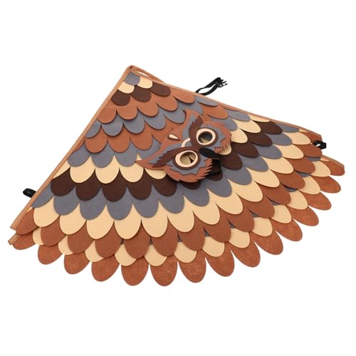 Garneck Owl Wings Costume with Parrot Eagle Cape Soft Lightweight Animal Role Play Outfit for Halloween School Plays Themed Parties Machine Washable Comfortable for Boys