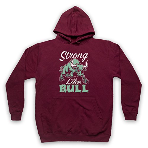Sweat a capuche Strong Like Bull gym workout slogan pour le fitness et l'entrainement de musculation