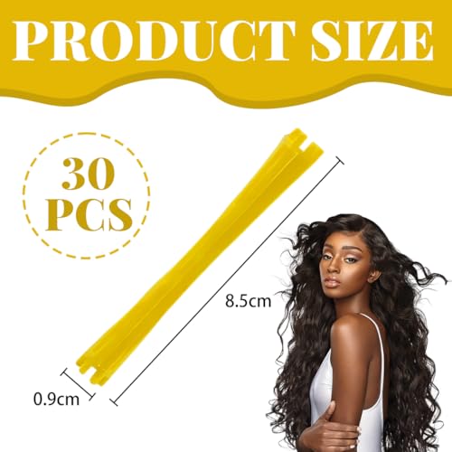 Quesuc 30 Piezas Rulos Para Permanente Rulos Pequeños Kit De Permanente Rulos Plástico Para Pelo Corto Rulos Naturales Pelo Largo Herramientas De Estilismo 8.5Cm 0.9Cm Colores Aleatorio - imagen 2