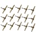 Janzoom Fishing Crimp Swivels, Cross Line Tackle Reusable Portable 15pcs for Outdoor