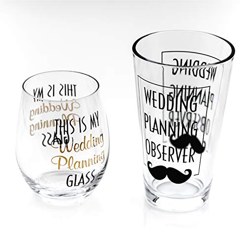 Greenline Goods – Toasting Glasses for Bride and Groom | Set of Two