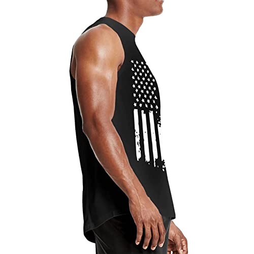 Cxcplxk Drag Racing Flag America Men's Sleeveless T-Shirt Sport Bodybuilding Tank Top Shirts Muscle Workout Vest X-Large #TOP2