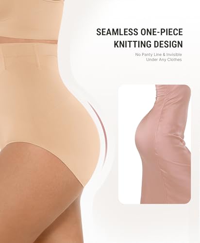 Image of FeelinGirl Body Shaper Tummy Control Shapewear Underwear High Waisted Shaping Briefs Panty Girdle