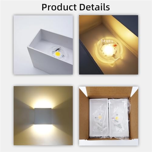 Apliques LED de pared interiores con doble iluminación arriba y abajo 5