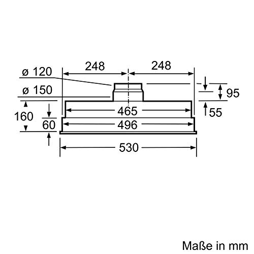 Neff N 30 D5655X1 Hotte groupe filtrant Niche largeur : 50 cm profondeur : 35 cm extraction et recirculation avec kit de recirculation supplémentaire métallique - vue 4