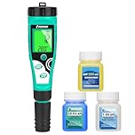 Mètre de chlore pour piscine UIUZMAR, testeur numérique de salinité et de chlore et de pH avec solution d'étalonnage, testeur de pH, chlore libre, ORP, Sel, EC, TDS, Temp pour aquariums hydroponiques