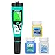 UIUZMAR Pool Chlor und pH Messgerät, Digitales Salzgehalt und ORP Messgerät, 7 in 1 Wassertester misst pH-Wert, Freies Chlor, Salz, ORP, EC, TDS und Temperatur für Aquarien, Hydroponik und Whirlpools