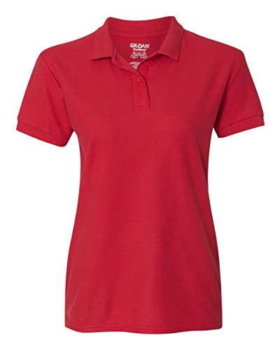 Gildan - Ladies DryBlend Double Pique Polo Shirt - 72800L-Red-XL