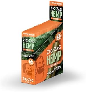 ZIG-ZAG - Natural Hemp Wraps - Non GMO - 2 Wraps Per Pack – 25 Pack Display - (Island Vibes)