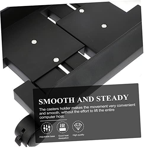 Soporte Movible para CPU con Ruedas de Bloqueo, Rack de Hierro Ajustable para Escritorio, Soporte para Computadora de Oficina miniatura 5